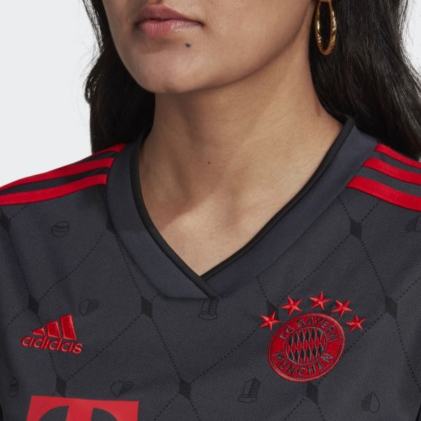 Mode Nuit Gris Adidas Fc Bayern 22/23 Troisième Maillot
