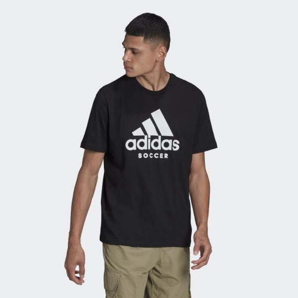 Tee Shirt Adidas Football Logo Noir