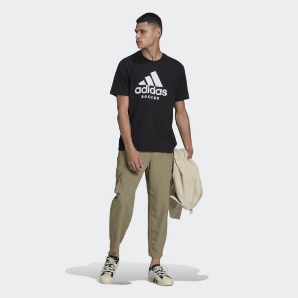 Tee Shirt Adidas Football Logo Noir