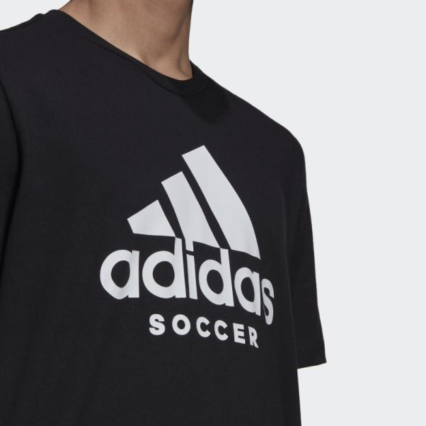 Tee Shirt Adidas Football Logo Noir