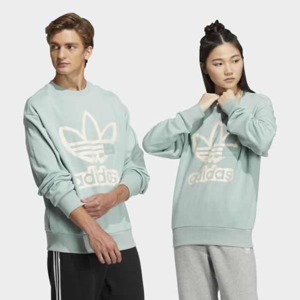Sweat Adidas Adicolor Crew Vert Brumeux