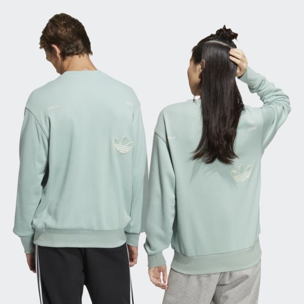 Sweat Adidas Adicolor Crew Vert Brumeux