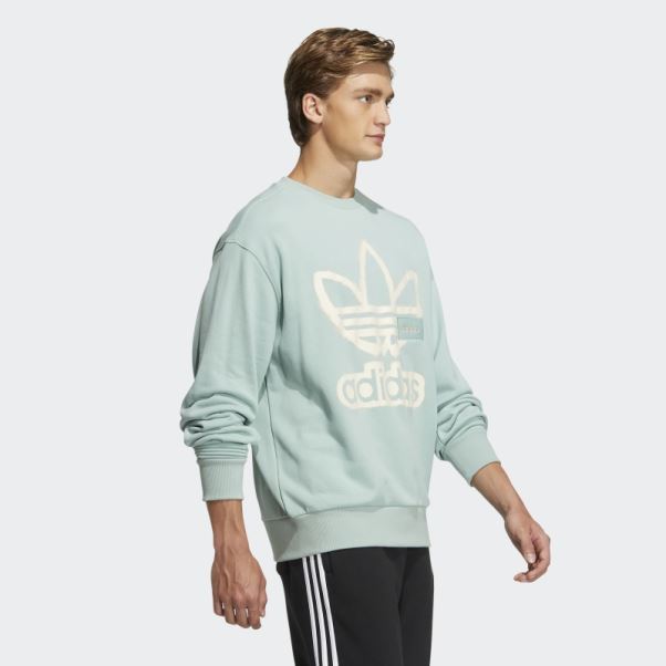 Sweat Adidas Adicolor Crew Vert Brumeux