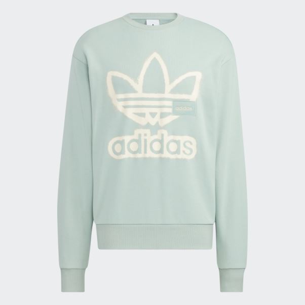 Sweat Adidas Adicolor Crew Vert Brumeux