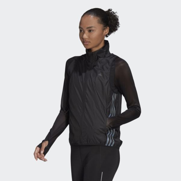 Run Icon 3-stripes Gilet De Running Adidas Noir