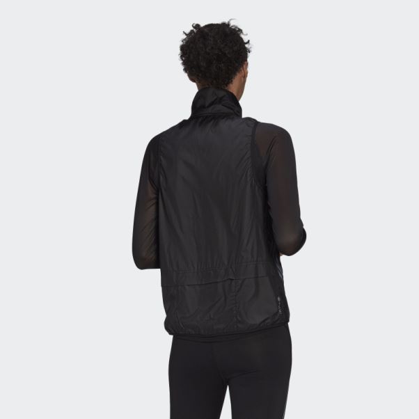 Run Icon 3-stripes Gilet De Running Adidas Noir