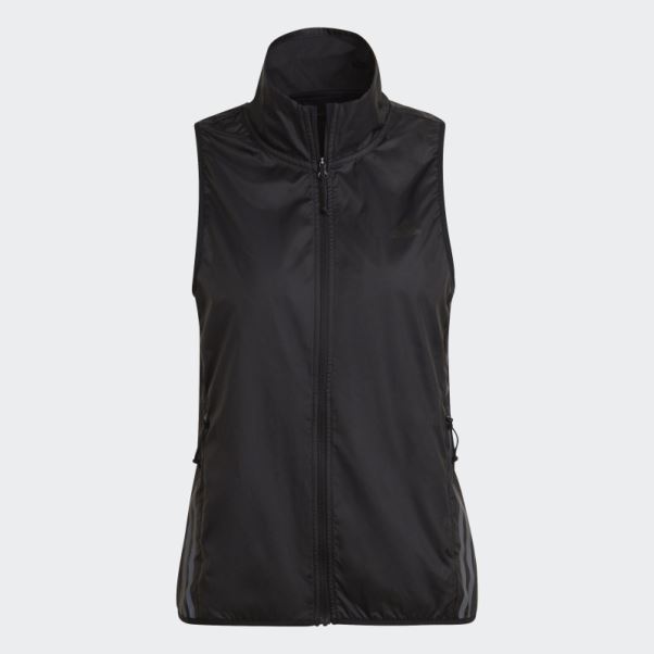 Run Icon 3-stripes Gilet De Running Adidas Noir