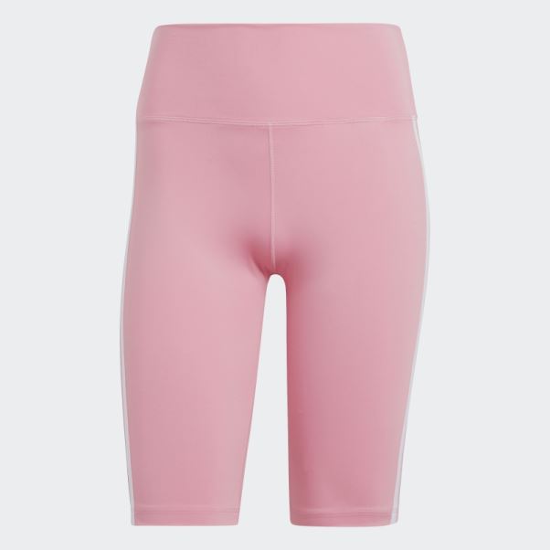 Adidas Collants Courts Taille Haute Adicolor Classics Rose