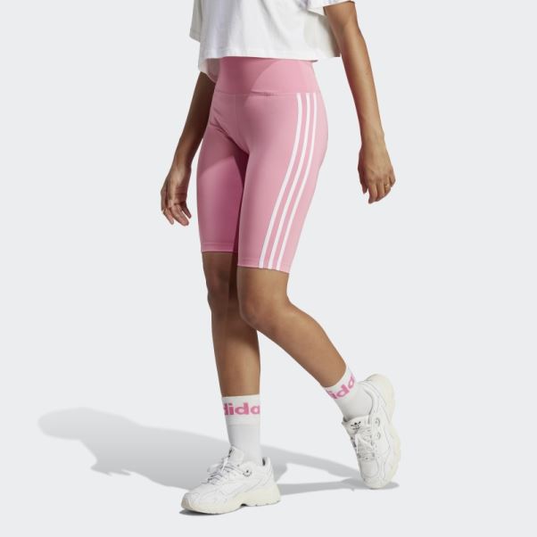 Collants Courts Taille Haute Adicolor Classics Adidas Rose