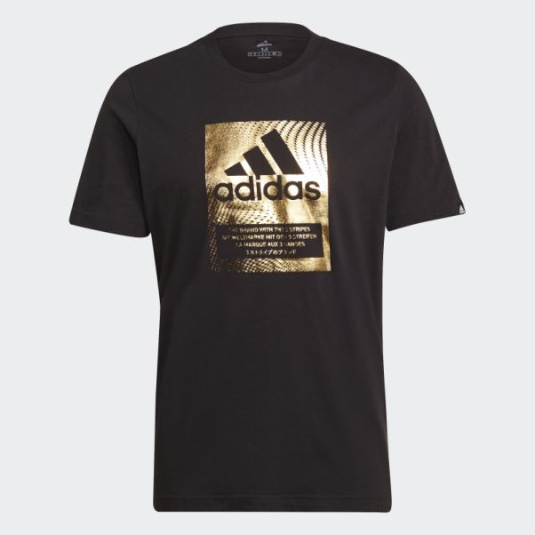 T-shirt Graphique Adidas Foil Logo Box Noir