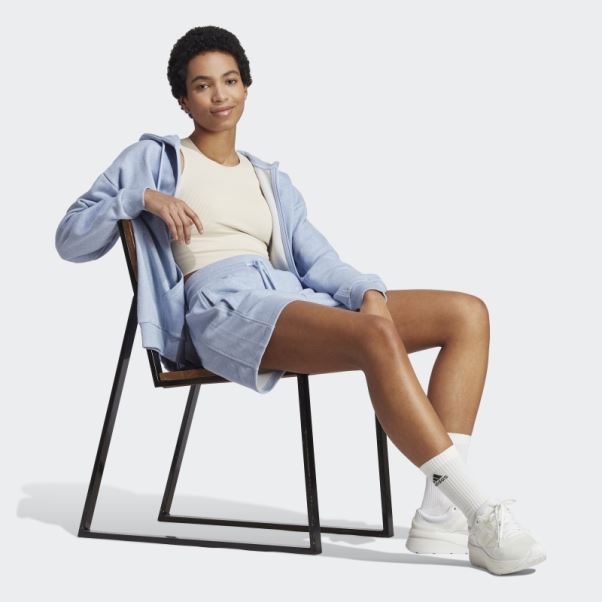 Adidas Bleu Aube Tout Szn Français Terry Short Mode