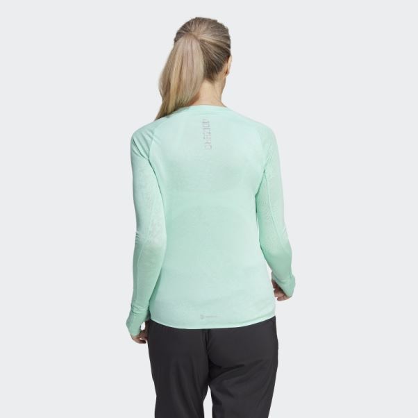 Adidas Adizero Running Haut à Manches Longues Vert