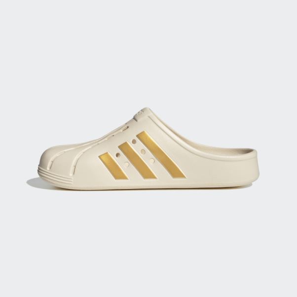 Adilette Sabots Blanc Adidas