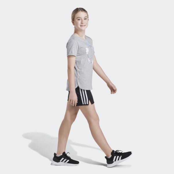 T-shirt à Manches Roulées Adidas Heather Gris Moyen