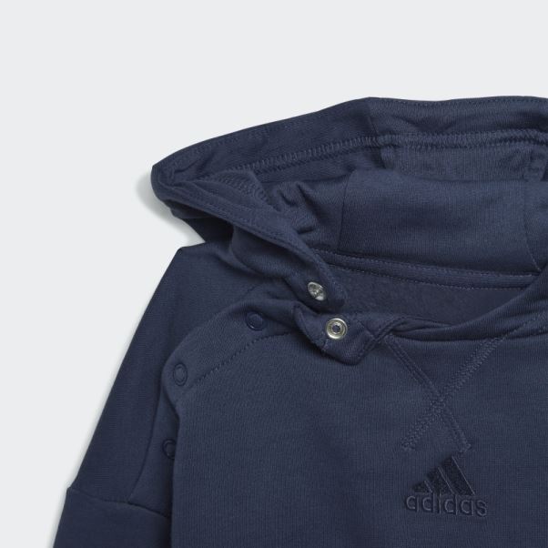 Survetement Polaire Bleu Marine Adidas