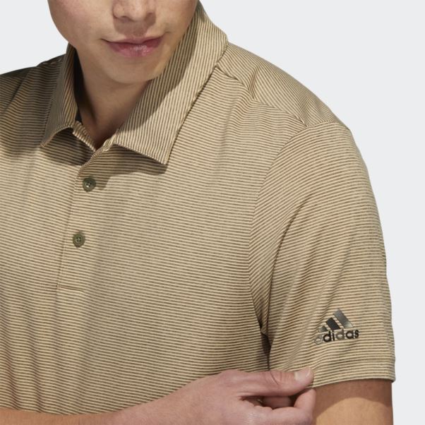 Adidas Polo à Rayures Ottomanes Olive