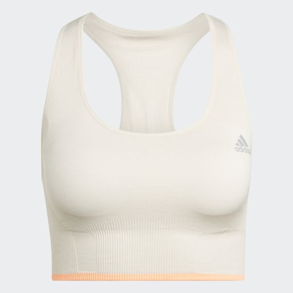 Soutien-gorge En Laine Mérinos Sans Couture Adidas Running à Maintien Moyen En Aluminium