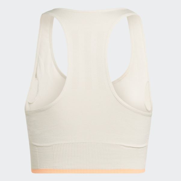 Soutien-gorge En Laine Mérinos Sans Couture Adidas Running à Maintien Moyen En Aluminium