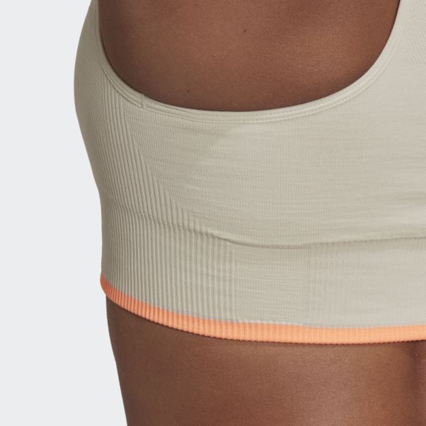 Soutien-gorge En Laine Mérinos Sans Couture Adidas Running à Maintien Moyen En Aluminium