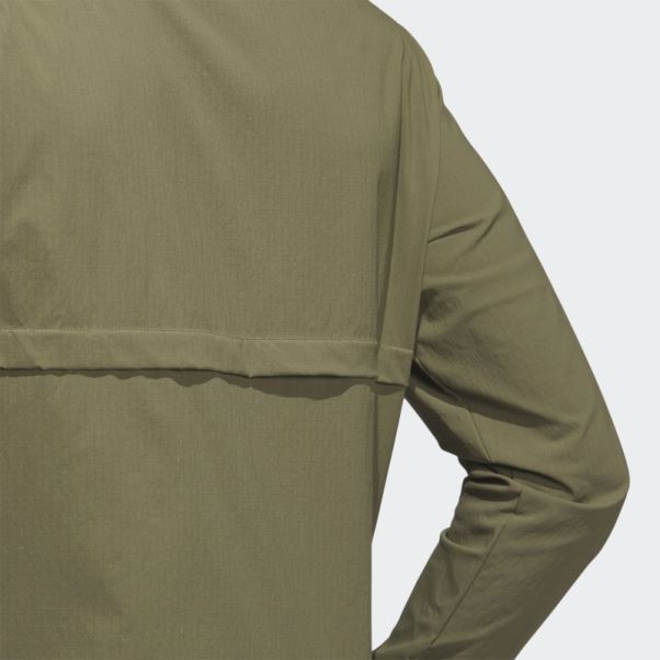 Sweat à Capuche De Golf 1/4 Zip Ripstop Olive Adidas