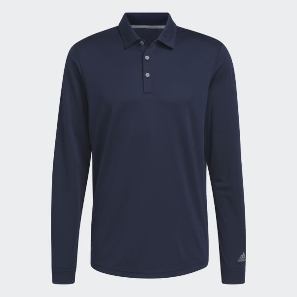 Polo Adidas Bleu Marine à Manches Longues