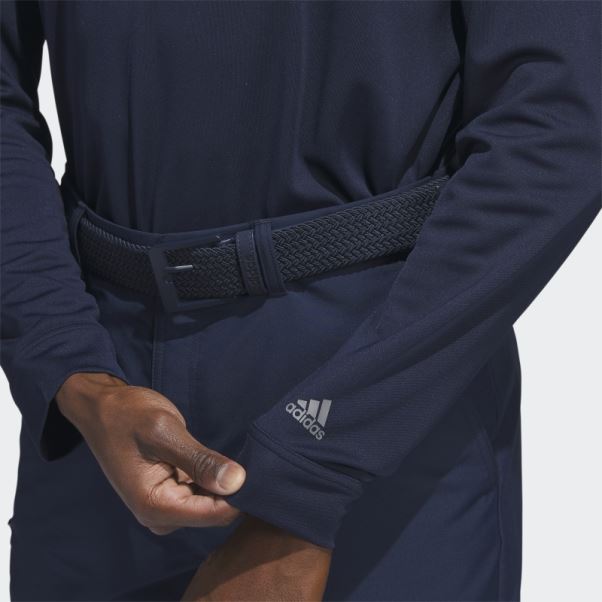 Polo Adidas Bleu Marine à Manches Longues