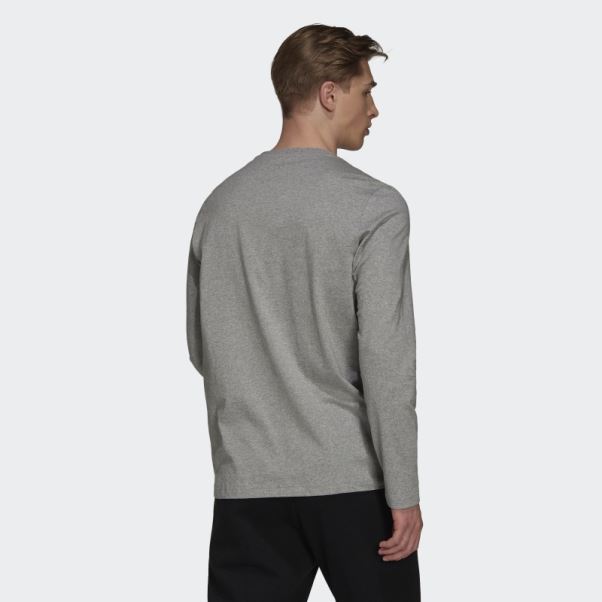 T-shirt Manches Longues Essentials Gris Moyen Adidas