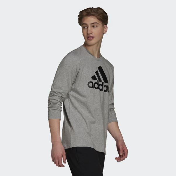 T-shirt Manches Longues Essentials Gris Moyen Adidas
