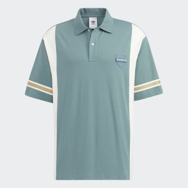 Polo à Manches Courtes Adidas Hazy Emerald Modern Collegiate