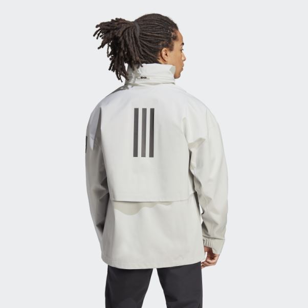 Adidas Myshelter Rain.rdy Veste Gris Métallisé