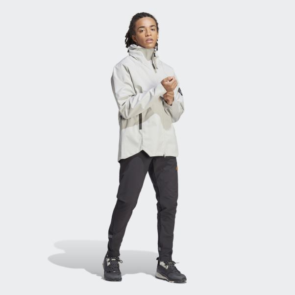 Adidas Myshelter Rain.rdy Veste Gris Métallisé