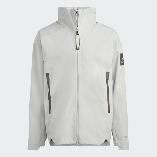 Adidas Myshelter Rain.rdy Veste Gris Métallisé