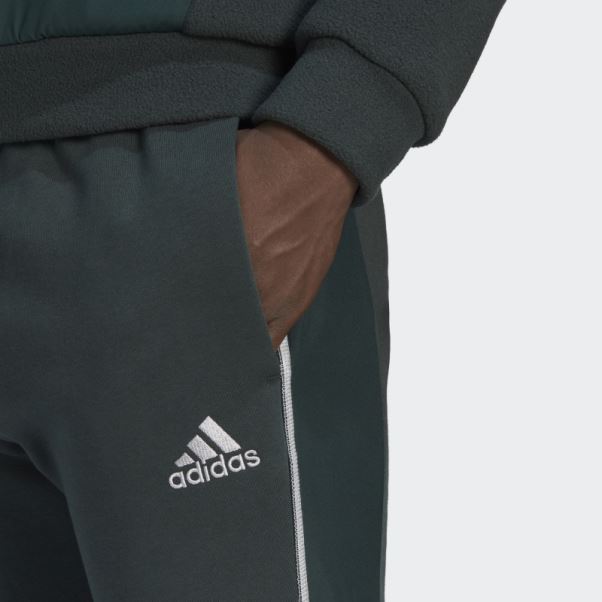 Pantalon En Molleton Essentials Reflect-in-the-dark Adidas Vert