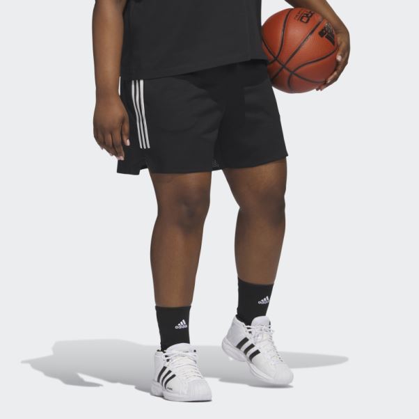 Short De Basket Select Noir à 3 Bandes (grande Taille) Adidas