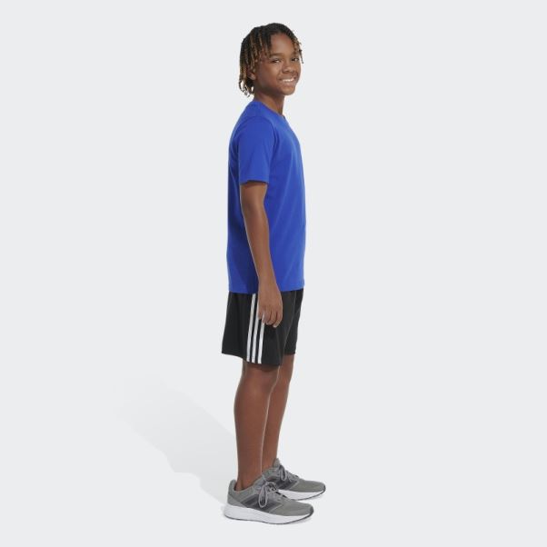 Adidas T-shirt Bleu Logo Emb Essentiel