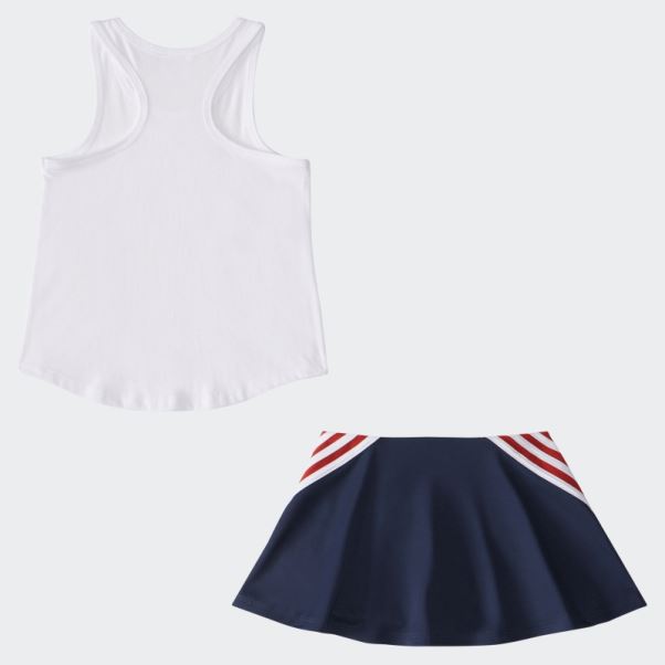 Ensemble Jupe-short Ig Tank Clrblk Blanc Adidas