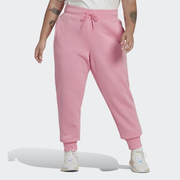 Pantalon De Jogging Slim En Polaire Adidas Adicolor Essentials Rose (grande Taille)
