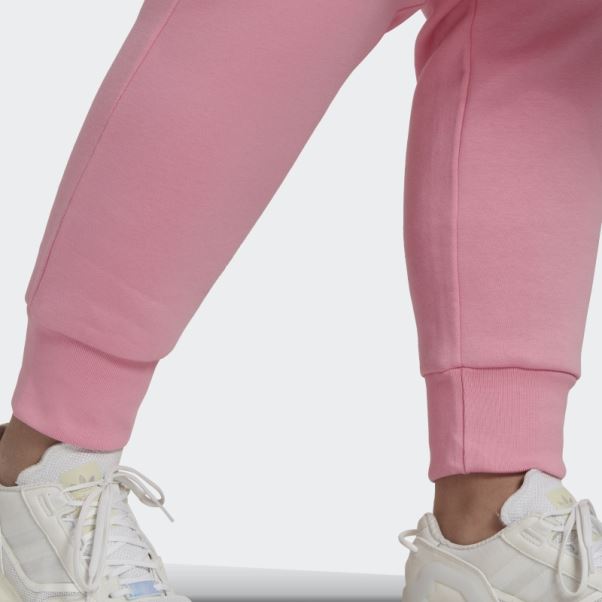 Pantalon De Jogging Slim En Polaire Adidas Adicolor Essentials Rose (grande Taille)