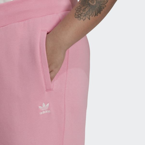 Pantalon De Jogging Slim En Polaire Adidas Adicolor Essentials Rose (grande Taille)