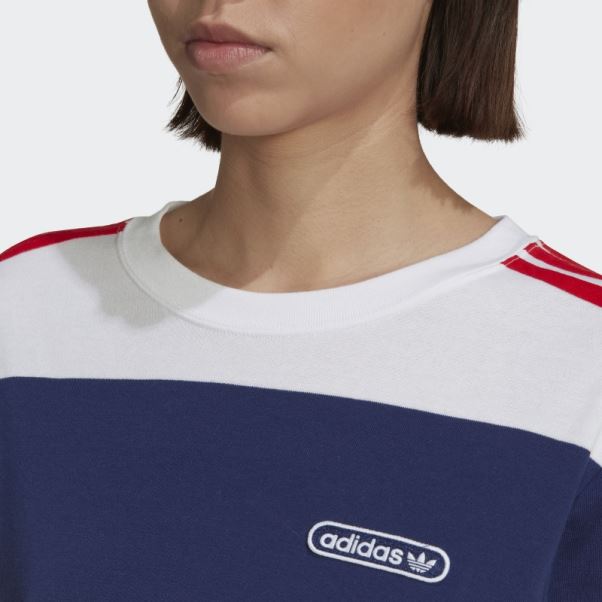 Sweat à Manches Longues Rayé Ciel Nocturne Adidas