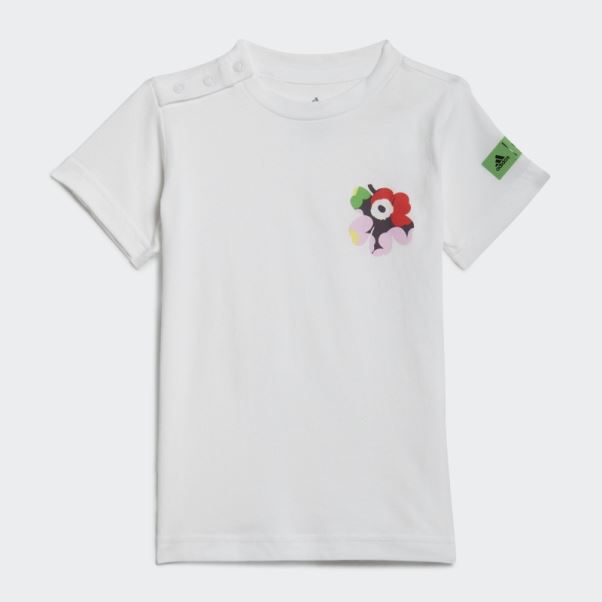 Adidas X Marimekko Ensemble De Collants D'été Mode Blanc