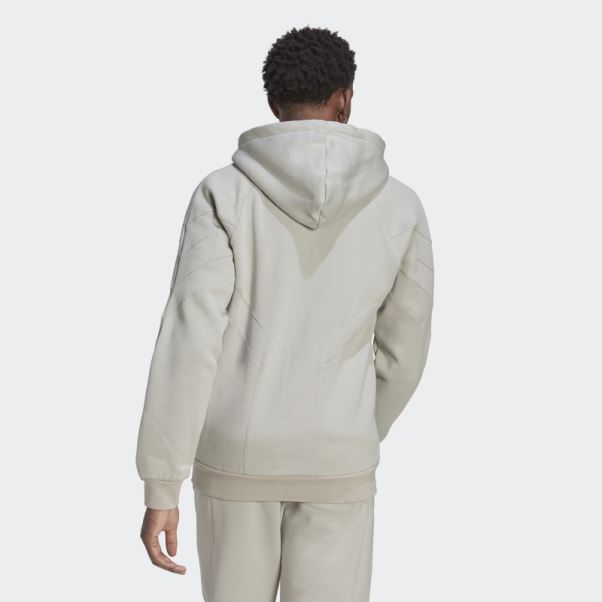Adidas Rekive Sweat à Capuche Zippé Métal Gris Mode