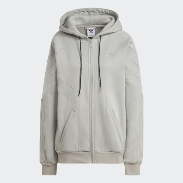 Adidas Rekive Sweat à Capuche Zippé Métal Gris Mode
