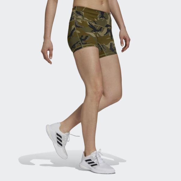 Collants Courts Camo 4 Pouces Vert Orbite Adidas