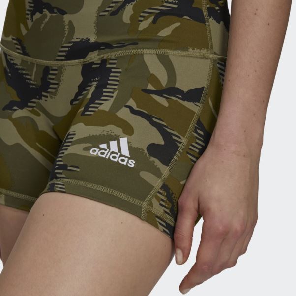 Collants Courts Camo 4 Pouces Vert Orbite Adidas