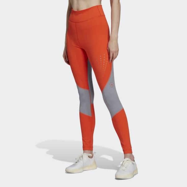 Adidas By Stella Mccartney Leggings D'entraînement Truepurpose Orange Chaud