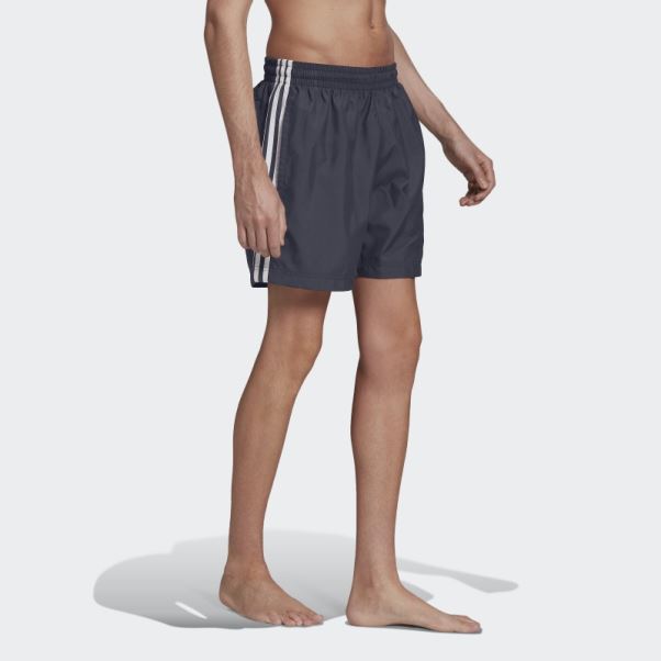 Adidas Short De Bain Bleu Marine Adicolor Classics 3 Bandes