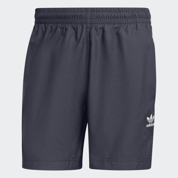 Adidas Short De Bain Bleu Marine Adicolor Classics 3 Bandes