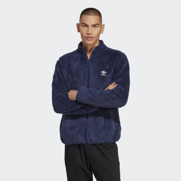 Veste De Survêtement En Polaire Duveteuse Essentials+ Night Indigo Adidas