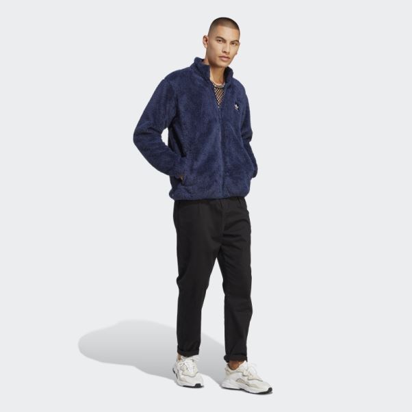 Veste De Survêtement En Polaire Duveteuse Essentials+ Night Indigo Adidas